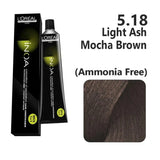 Loreal Inoa Ammonia Free Hair Color 60G 5.18 Light Ash Mocha Brown - Beauty Rush