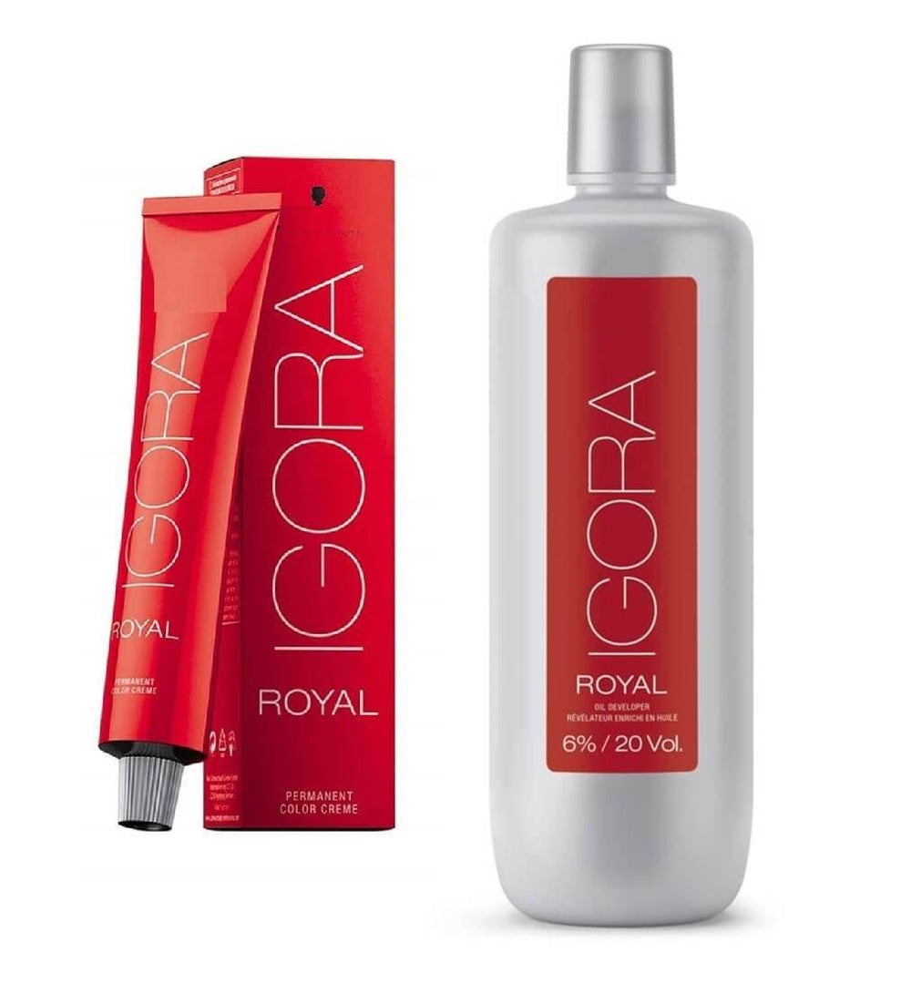 Schwarzkopf Igora Hair Color 60ml 4-65 Medium Brown Chocolate Gold+ Developer 20 Vol Combo - Beauty Rush