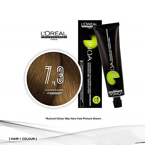Loreal Inoa Ammonia Free Hair Color 60G 7.3 Golden Blonde - Beauty Rush