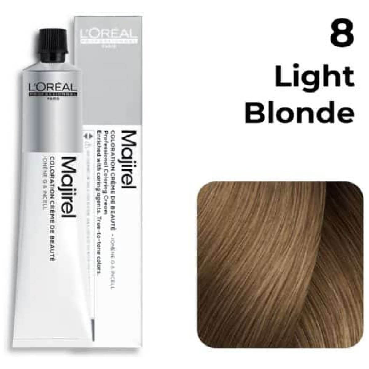 Loreal Professional Majirel Cool Cover Hair Color 50G 8 Light Blonde + Oxidant 1000Ml Combo - Beauty Rush