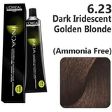Loreal Inoa Hair Color 60G 6.23 Dark Iridescent Golden +Developer 1000ml Combo - Beauty Rush