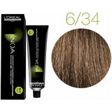 Loreal Inoa Hair Color 60G 6.34 Dark Golden Copper Blonde + Developer 90ml Combo - Beauty Rush