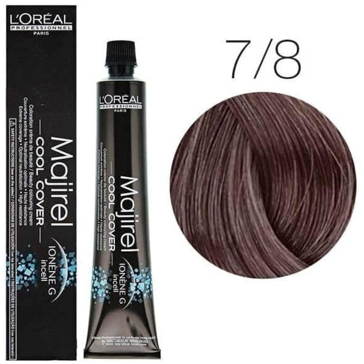 Loreal Majirel Cool Cover Hair Color 50G 7.8 Mocha Blonde+ Oxidant 1000Ml Combo - Beauty Rush