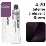 Loreal Majirel Hair Color 50G 4.20 Intense Iridescent Brown + Oxidant 1000Ml Combo - Beauty Rush