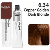 Loreal Majirel Hair Color 50G 6.34 Copper Golden Dark Blonde + Oxidant 1000Ml Combo - Beauty Rush