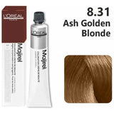 Loreal Majirel Hair Color 50G 8.31 Ash Golden Light Blonde + Oxidant 1000Ml Combo - Beauty Rush