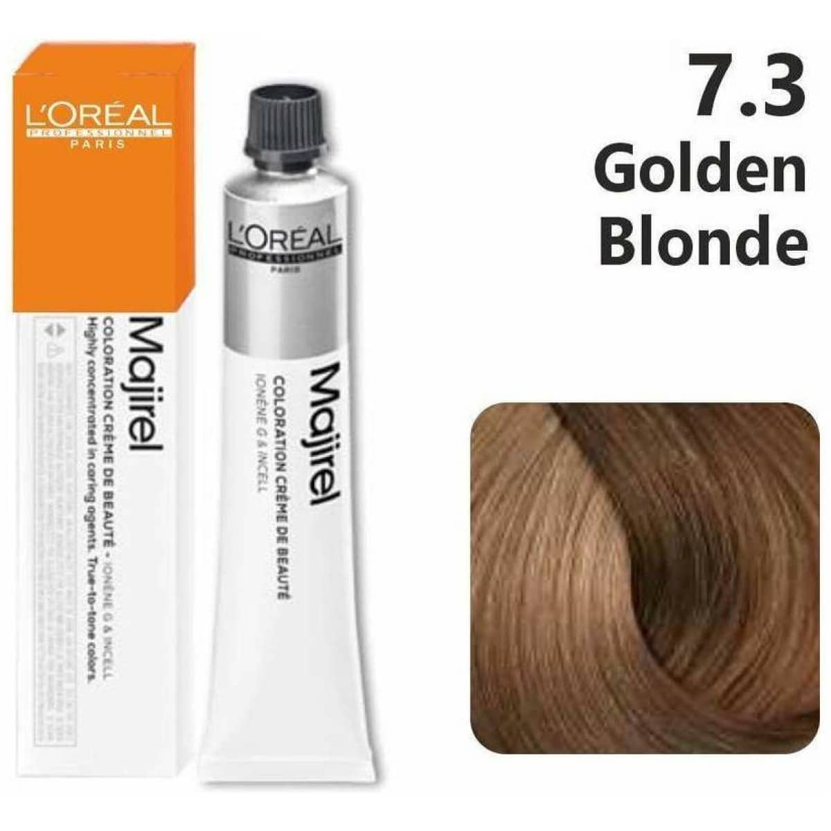 Loreal Professional Majirel Hair Color 50G 7.3 Golden Blonde+ Oxidant 1000Ml Combo - Beauty Rush