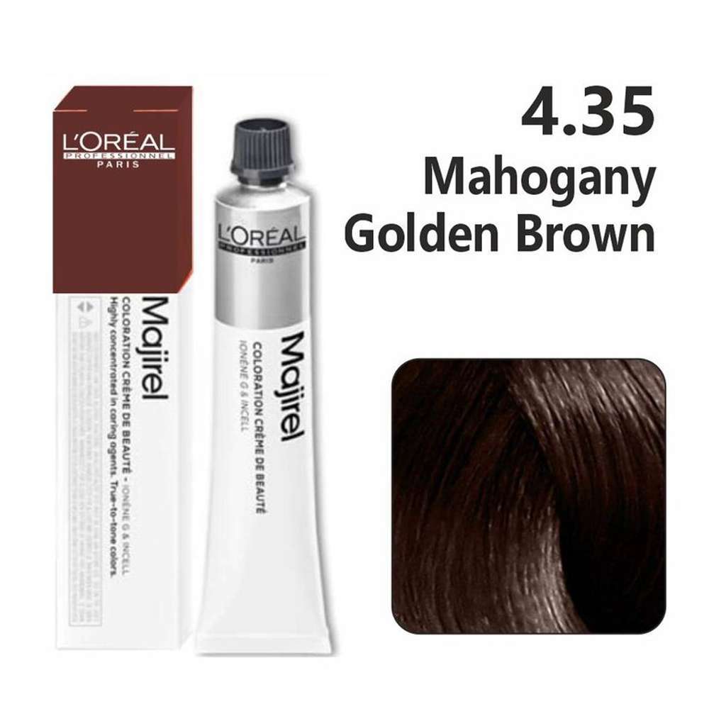 Loreal Professional Majirel Hair Color 50G 4.35 Mahogany Golden Brown - Beauty Rush