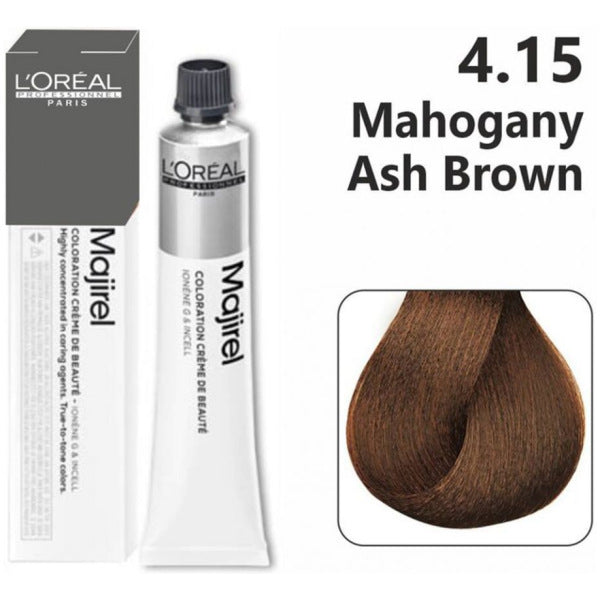Loreal Professional Majirel Hair Color 50G 4.15 Mahogany Ash Brown - Beauty Rush
