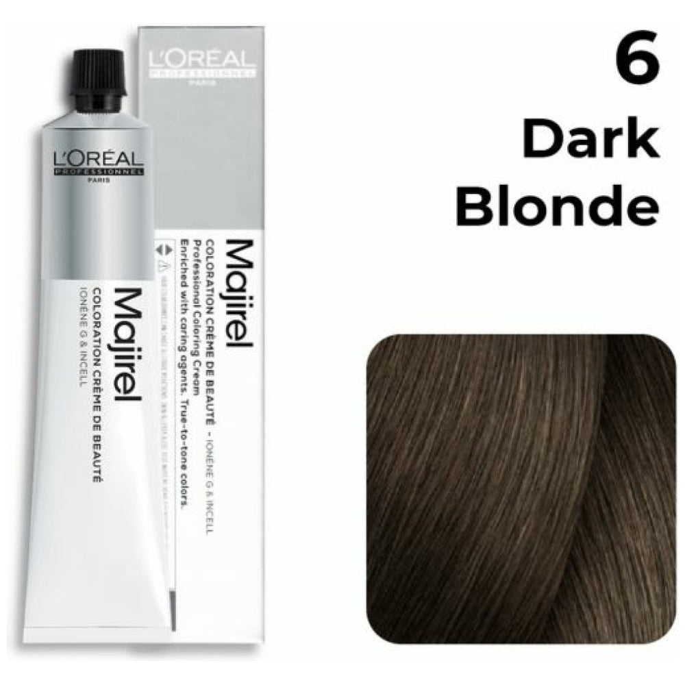Loreal Professional Majirel Hair Color 50G 6 Dark Blonde - Beauty Rush