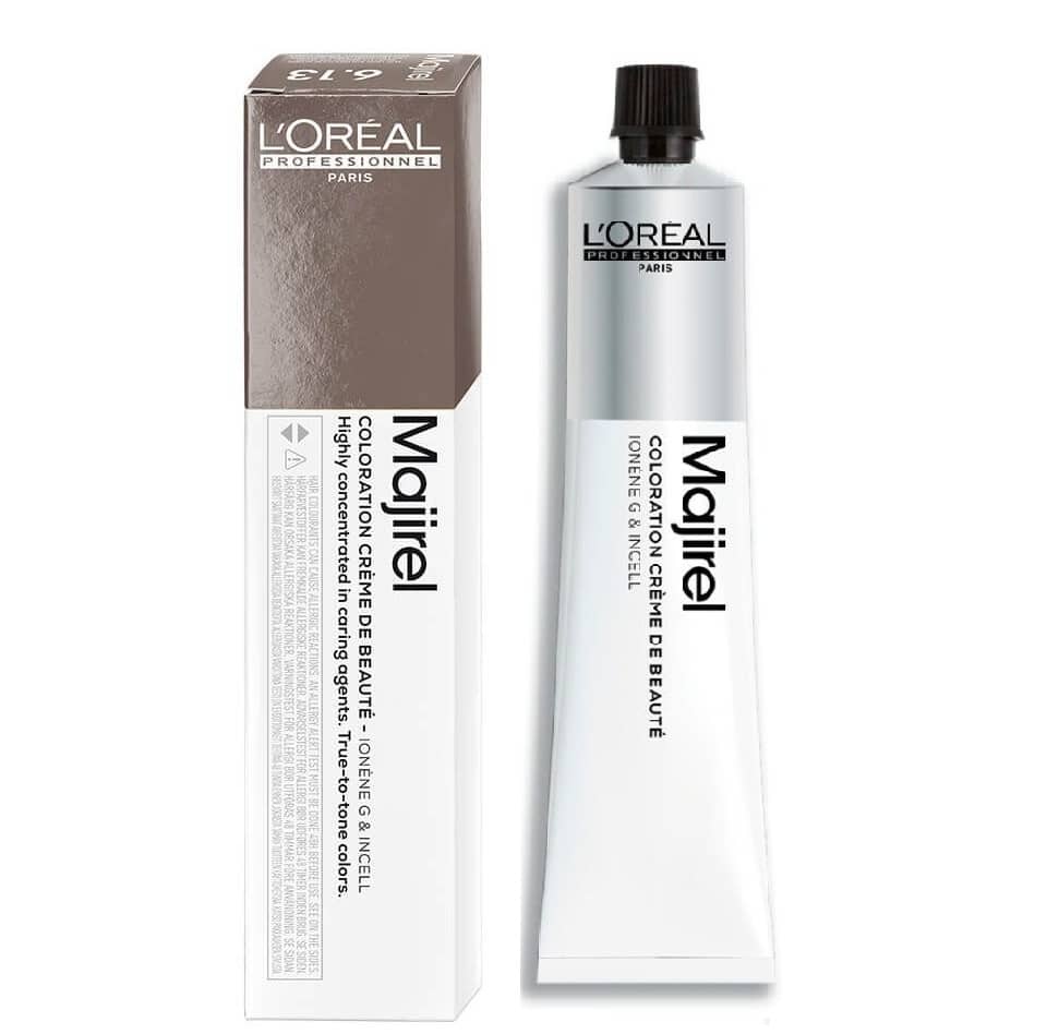 Loreal Professional Majirel Hair Color 50G 6.13 Golden Ash Dark Blonde + Oxidant 1000Ml Combo - Beauty Rush