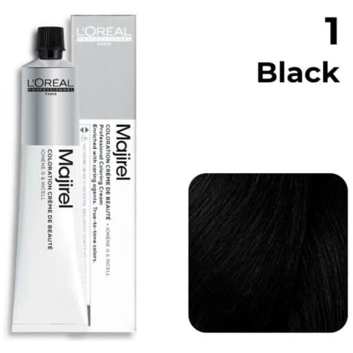Loreal Majirel Professional Hair Color 50G 1 Black - Beauty Rush