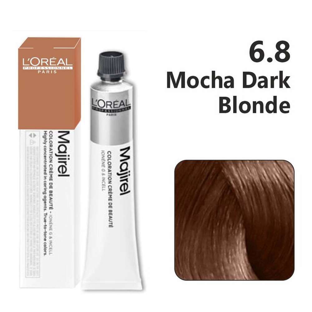 Loreal Professional Majirel Hair Color 50G 50G 6.8 Mocha Dark Blonde - Beauty Rush