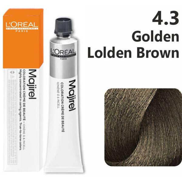 Loreal Professional Majirel Hair Color 50G 4.3 Golden Brown - Beauty Rush
