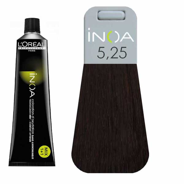 Loreal Inoa Ammonia Free Hair Color 60G 5.25 Light Iridescent Mahogany Brown - Beauty Rush