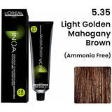 Loreal Inoa Ammonia Free Hair Color 60G 5.35 Light Golden Mahagony Brown - Beauty Rush