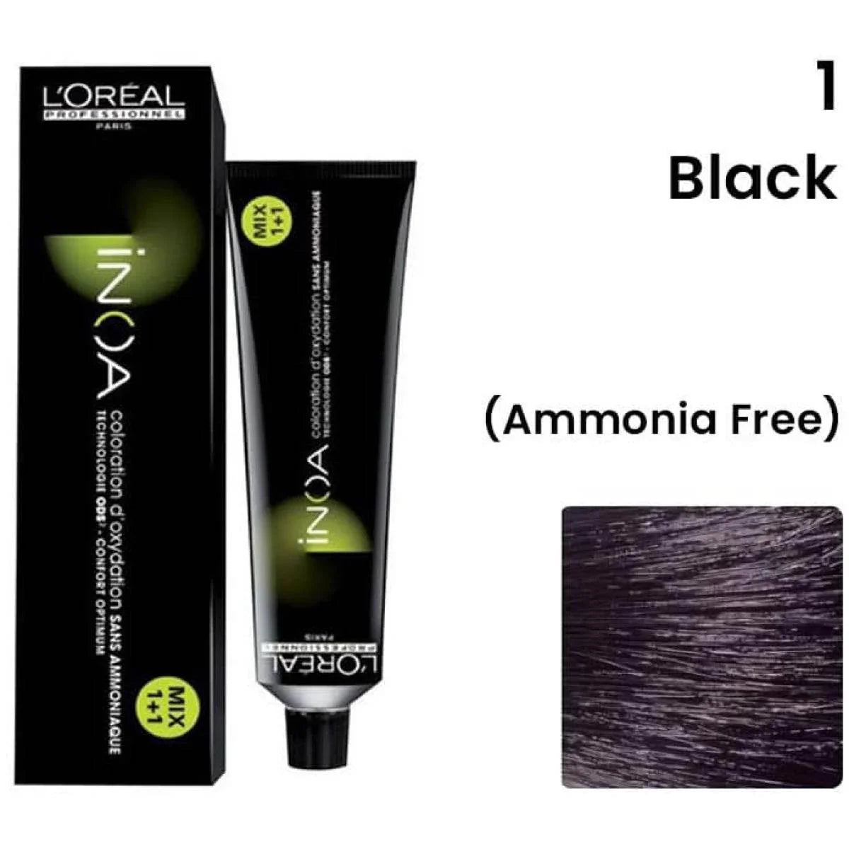 Loreal Inoa Ammonia Free Hair Color 60G 1 Black