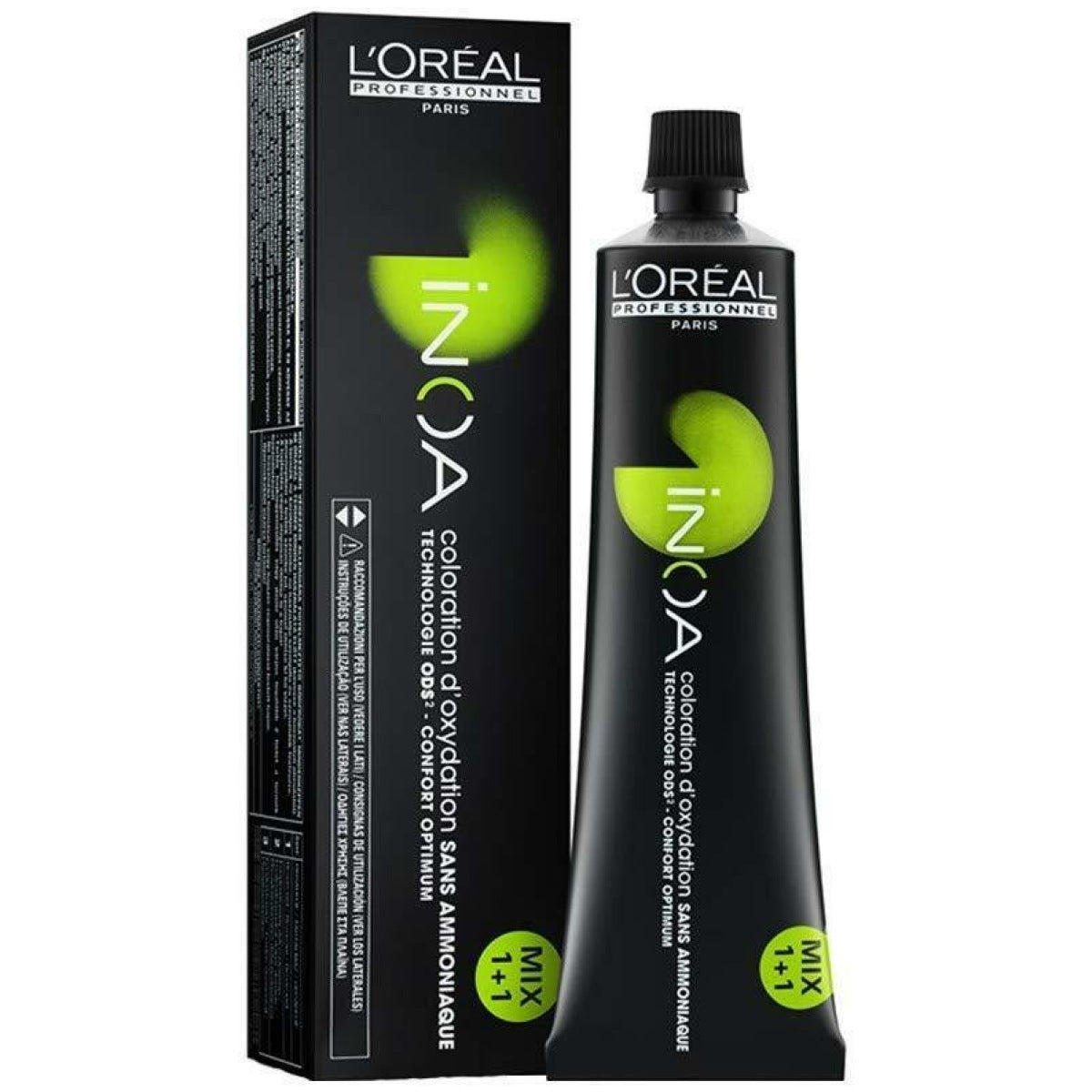 Loreal Inoa Ammonia Free Hair Color 60G 1 Black + 20Vol 6% Developer 90Ml - Beauty Rush