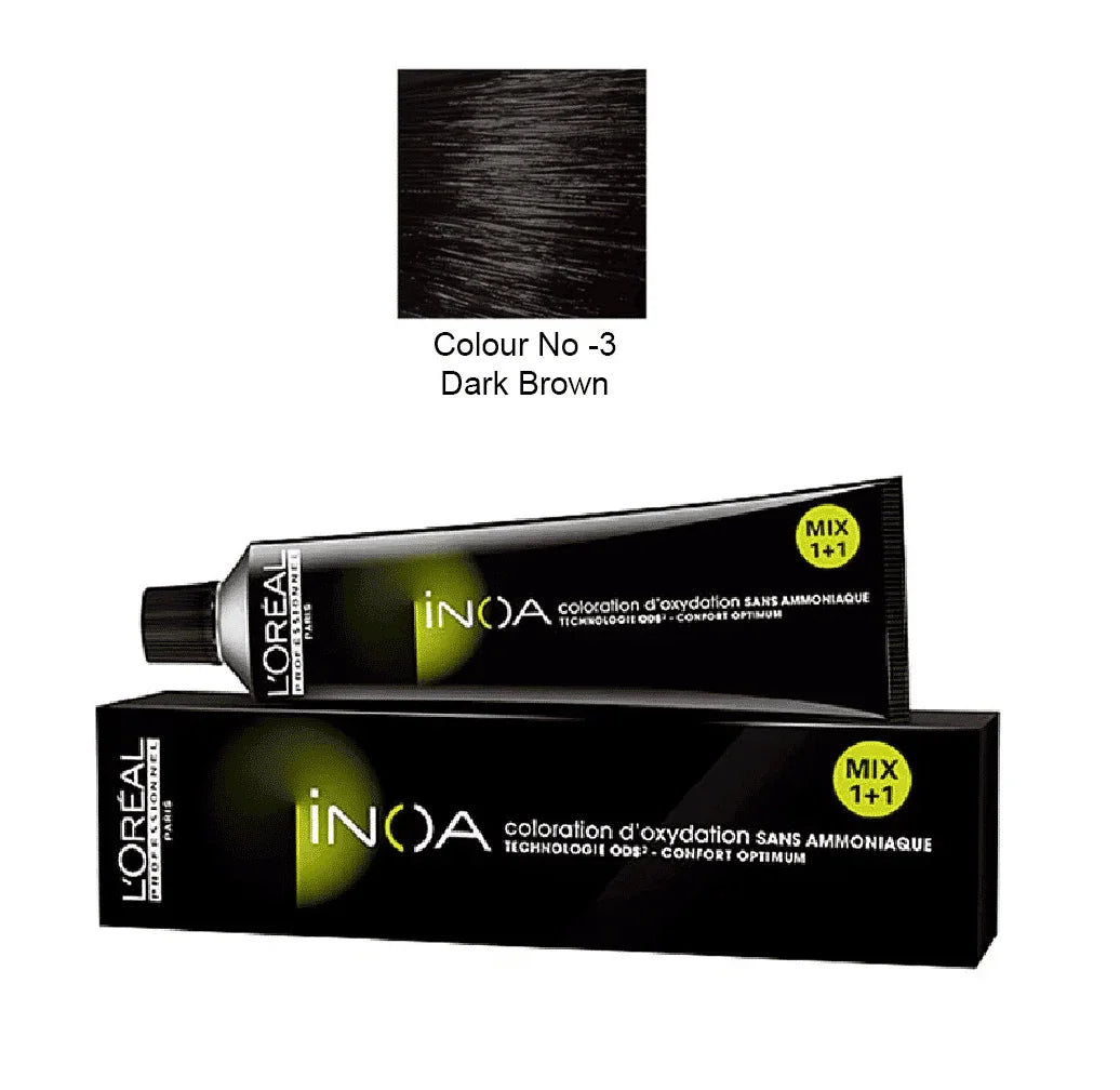 Loreal Inoa Ammonia Free Hair Color 60G 3 Dark Brown