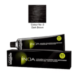 Loreal Inoa Ammonia Free Hair Color 60G 3 Dark Brown + 20Vol 6% Developer 1000Ml - Beauty Rush