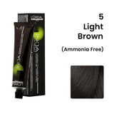 Loreal Inoa Ammonia Free Hair Color 60G 5 Light Brown + 20Vol 6% Developer 90Ml - Beauty Rush