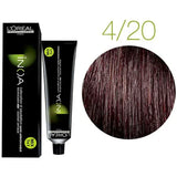 Loreal Inoa Hair Color 60G 4.20 Extra Burgundy Brown + Developer 90ml Combo - Beauty Rush