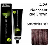 Loreal Inoa Hair Color 60G 4.26 Iridescent Red Brown + Developer 90ml Combo - Beauty Rush