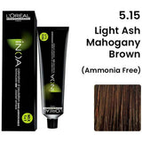 Loreal Inoa Hair Color 60G 5.15 Light Ash Mahogany Brown + Developer 90ml Combo - Beauty Rush