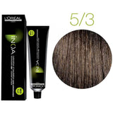 Loreal Inoa Hair Color 60G 5.3 Light Golden Brown +Developer 90ml Combo - Beauty Rush