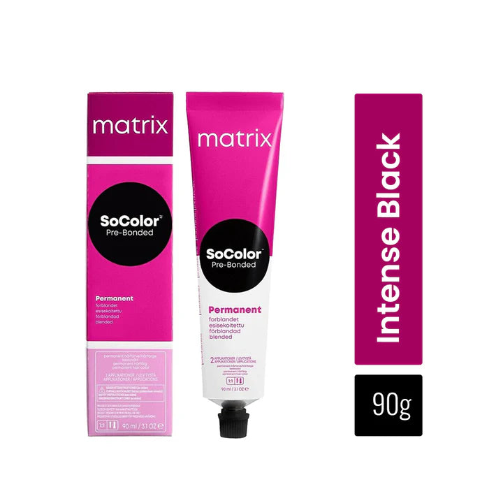 Matrix SoColor Pre-Bonded Permanent Cream Hair Color No. 1.0 1NN, Intense Black - 90g