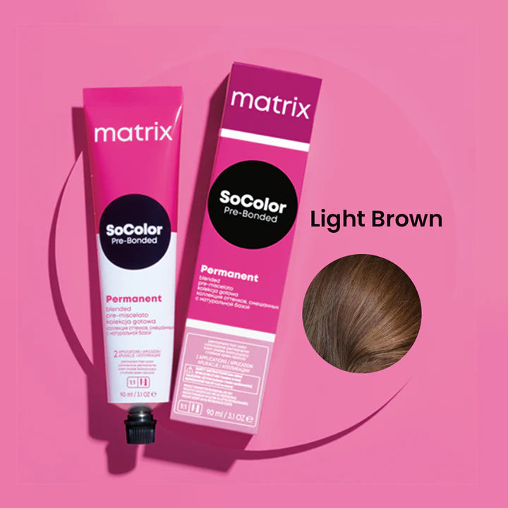 Matrix SoColor Pre-Bonded Permanent Cream Hair Color No. 5.0 (5NN), Light Brown - 90g