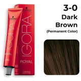 Schwarzkopf Igora Royal Hair Color 60ml 3-0 Dark Brown - Beauty Rush