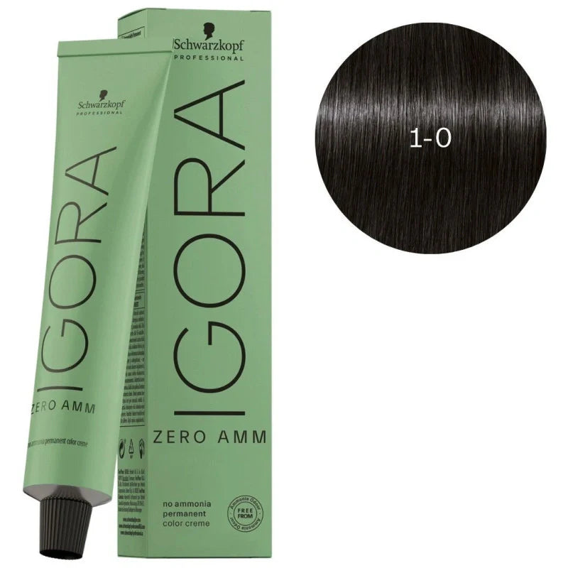 Schwarzkopf Igora Zero AMM 1-0 Black Natural 60ml - Beauty Rush
