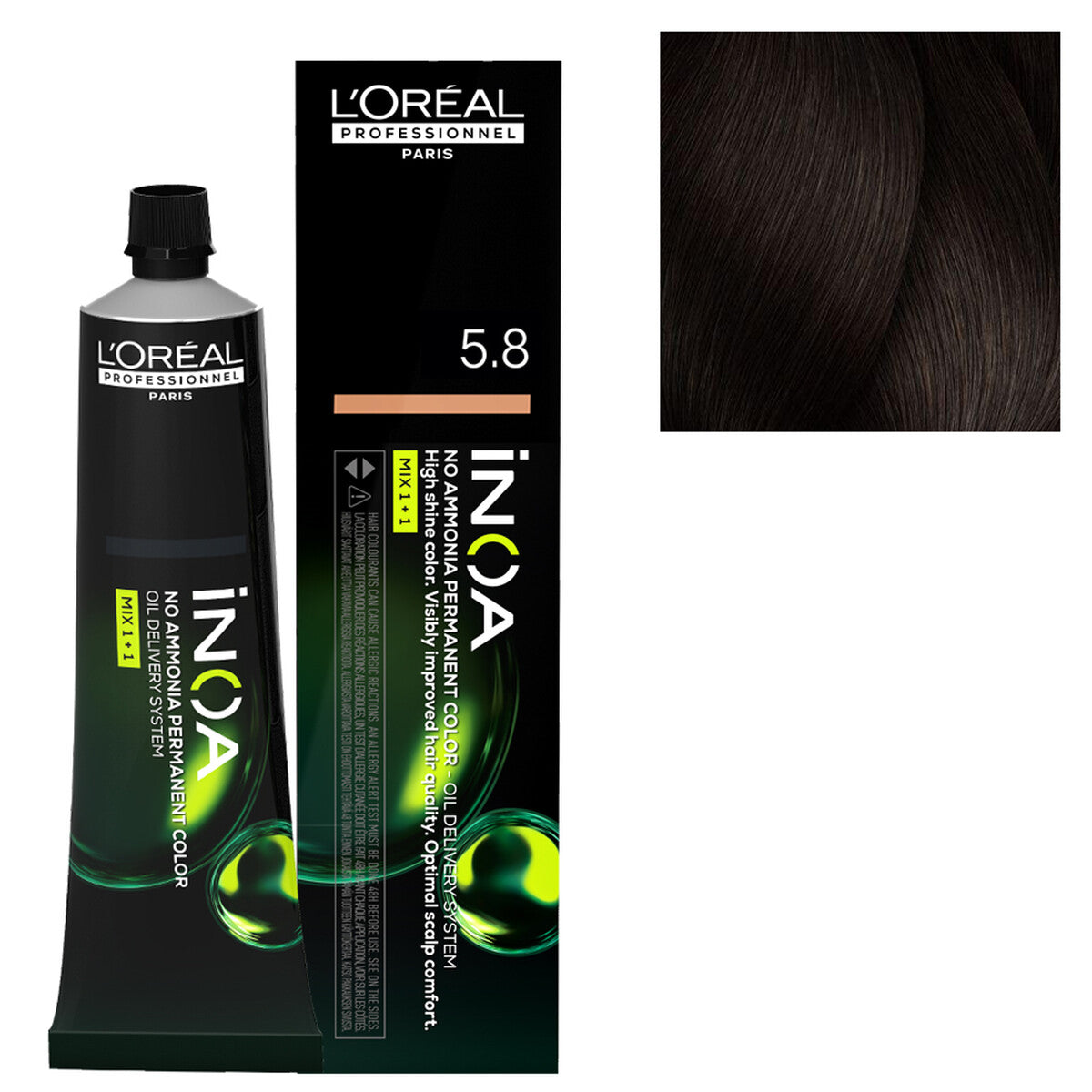 Loreal Inoa Ammonia Free Hair Color 60G 5.8 Light Brown Mocha - Beauty Rush