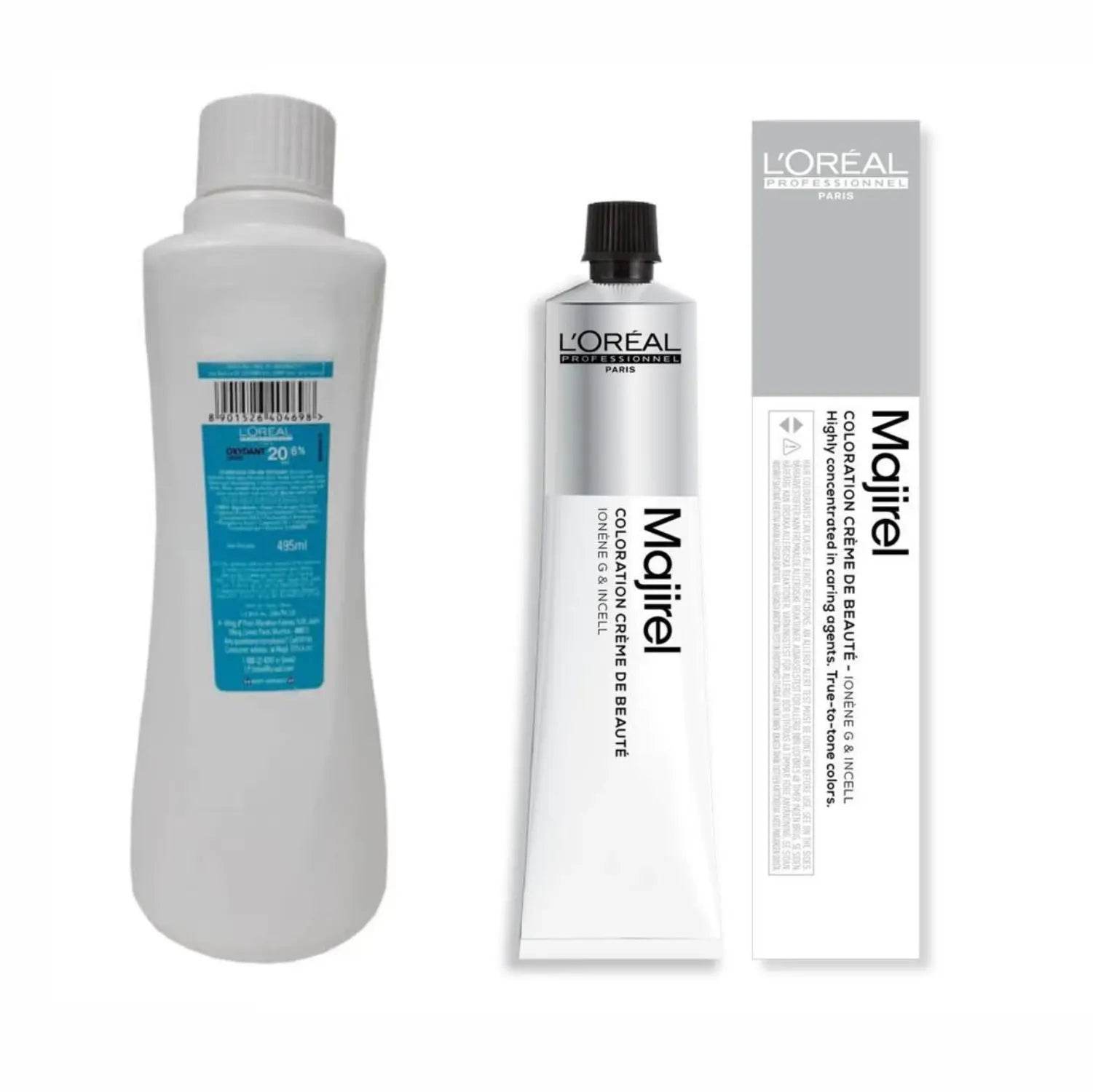 Loreal Majirel Cool Cover Hair Color 50G 5.1 Light Ash Brown+ Oxidant 495Ml Combo - Beauty Rush