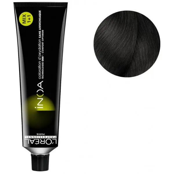 Loreal Inoa Ammonia Free Hair Color 60G 4.0 Double pigments intence Brown - Beauty Rush