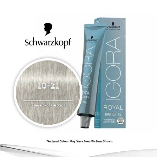 Schwarzkopf Igora Hair Color 60ml 10-21 Ultra Blonde Ash cendre + Developer 20 Vol Combo - Beauty Rush